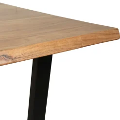 Table en acacia et pieds en fer noir 160x90cm - Brooklyn