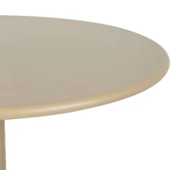 Table haute d'extérieur ronde en acier taupe d60xh100cm - Ajay