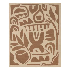 Tableau en lin naturel et brun 40x50cm - Organic