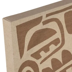 Tableau en lin naturel et brun 40x50cm - Organic