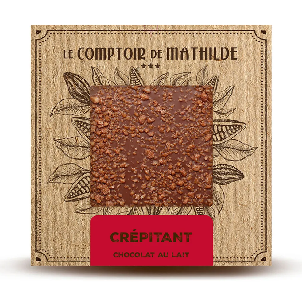 Tablette chocolat au lait petillant 80g
