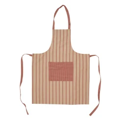 Tablier campagne rouge en coton