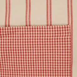 Tablier campagne rouge en coton