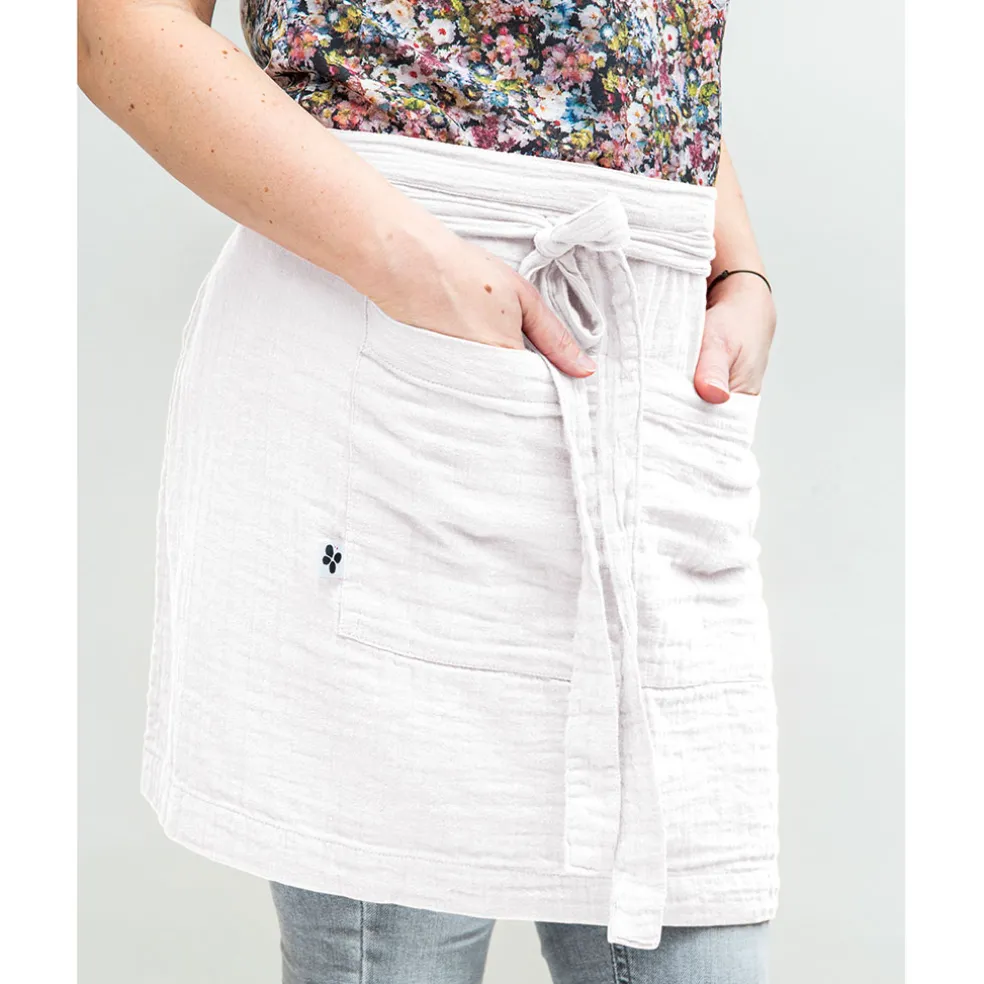 Tablier chantilly en gaze de coton 45x80cm - Gaia