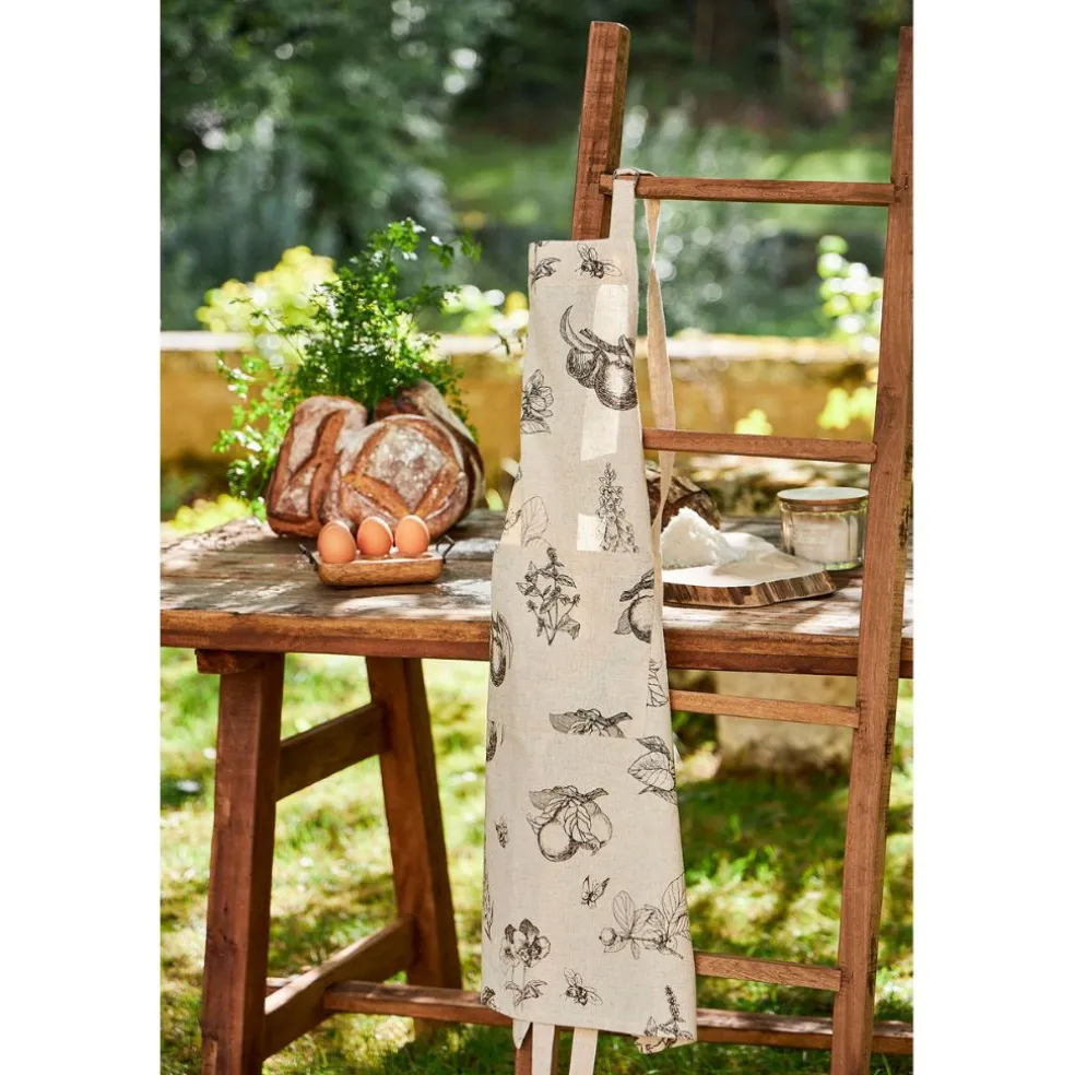 Tablier en coton et lin 68x88cm - Marie-Lise