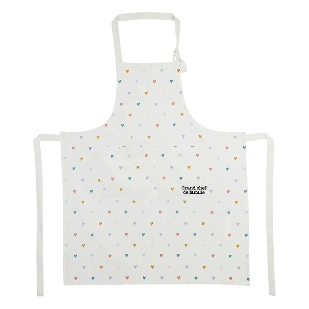 Tablier en coton multicolore 90x75cm - Famille