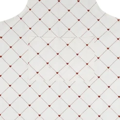 Tablier en coton petits cœurs rouge et blanc