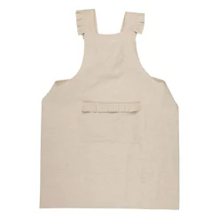 Tablier naturel en coton et lin - chambray