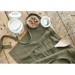 Tablier romarin en gaze de coton 45x80cm - Gaia