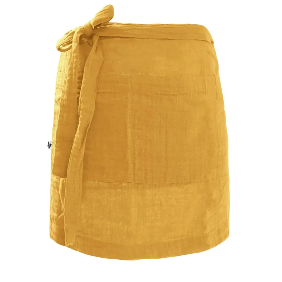 Tablier safran en gaze de coton 45x80cm - Gaia