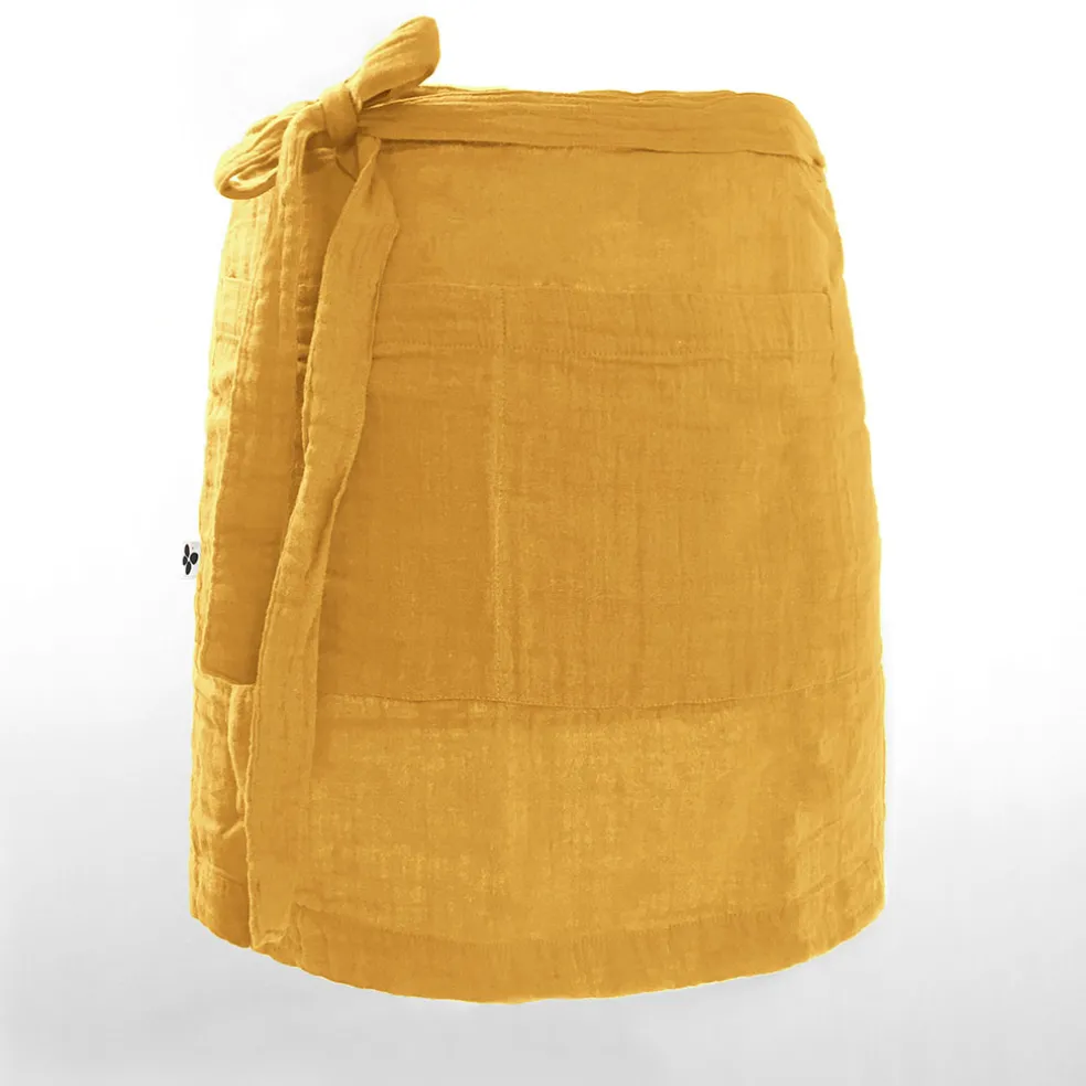 Tablier safran en gaze de coton 45x80cm - Gaia