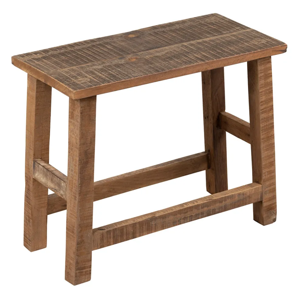 Tabouret en bois recyclé naturel - Campagne