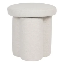 Tabouret en lin écru - Minimal