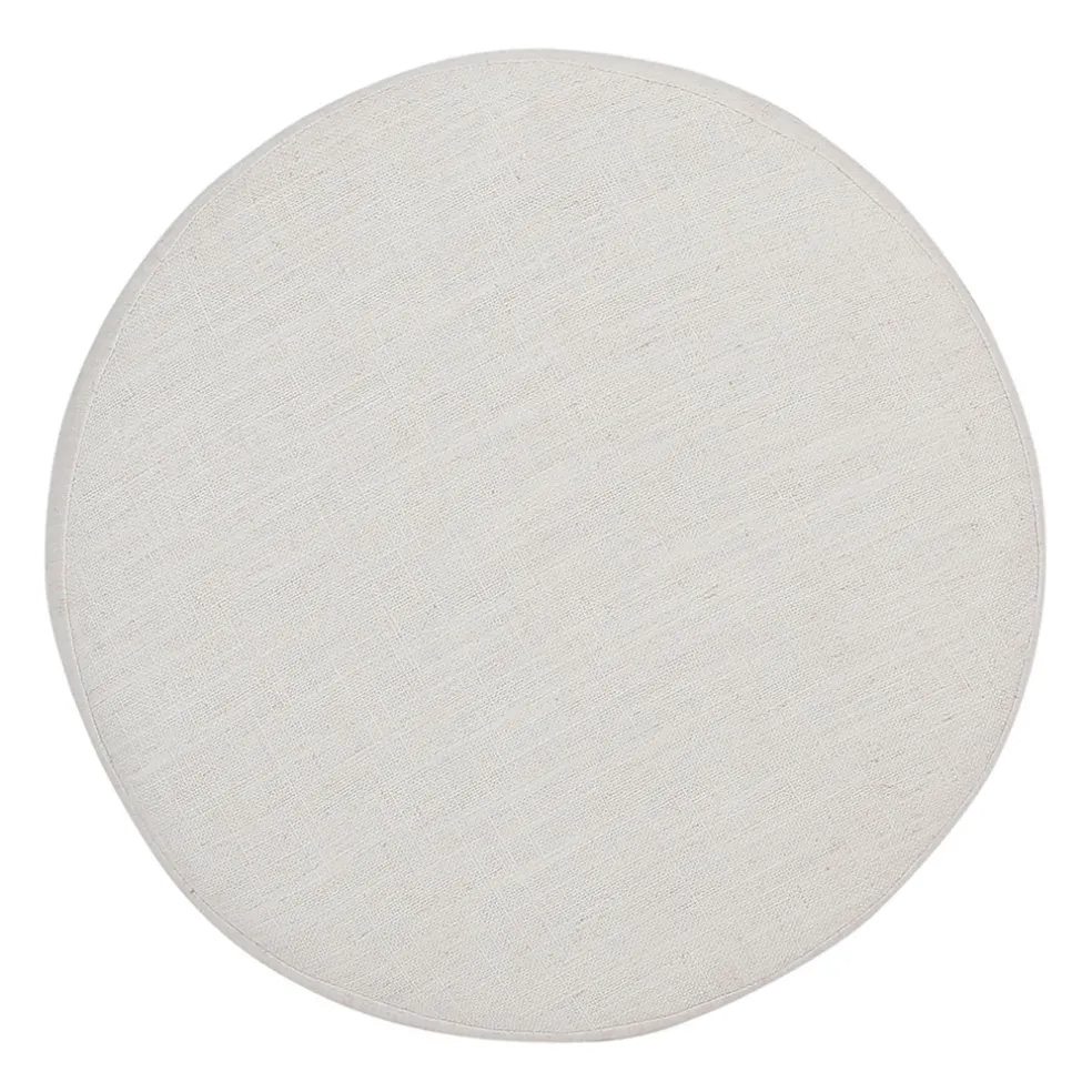 Tabouret en lin écru - Minimal