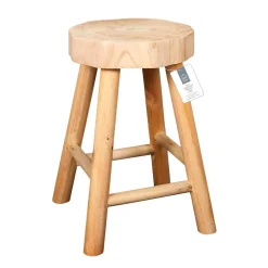 Tabouret en paulownia naturel h40cm - harald