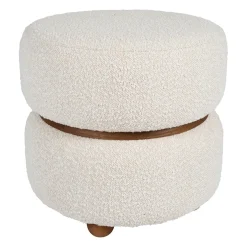 Tabouret en tissu et pin blanc - Alpinia