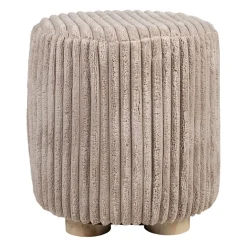 Tabouret en tissu taupe - Klosen