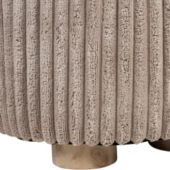 Tabouret en tissu taupe - Klosen