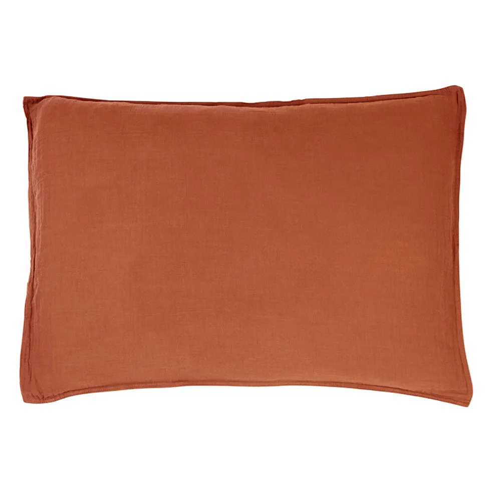 Taie d'oreiller en coton terre brulée 70x50cm - Dili