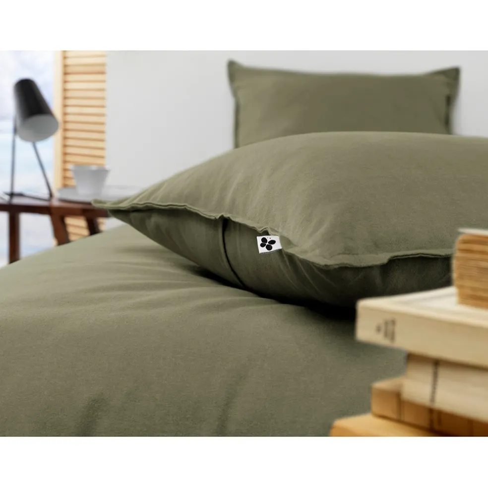 Taie d'oreiller en flanelle romarin 50x70cm - Candice