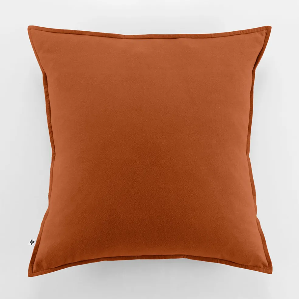 Taie d'oreiller en flanelle tomette 63x63cm - Candice