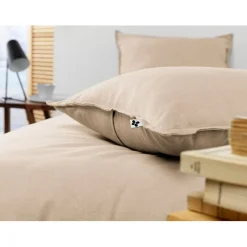 Taie d'oreiller en flanelle sable 50x70cm - Candice