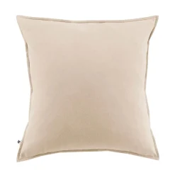 Taie d'oreiller en flanelle sable 63x63cm - Candice