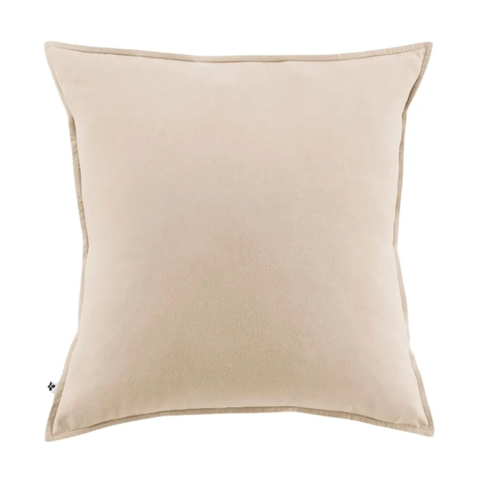 Taie d'oreiller en flanelle sable 63x63cm - Candice