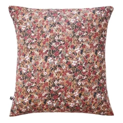 Taie d'oreiller en gaze de coton imprimée camel 60x60cm - Capucine