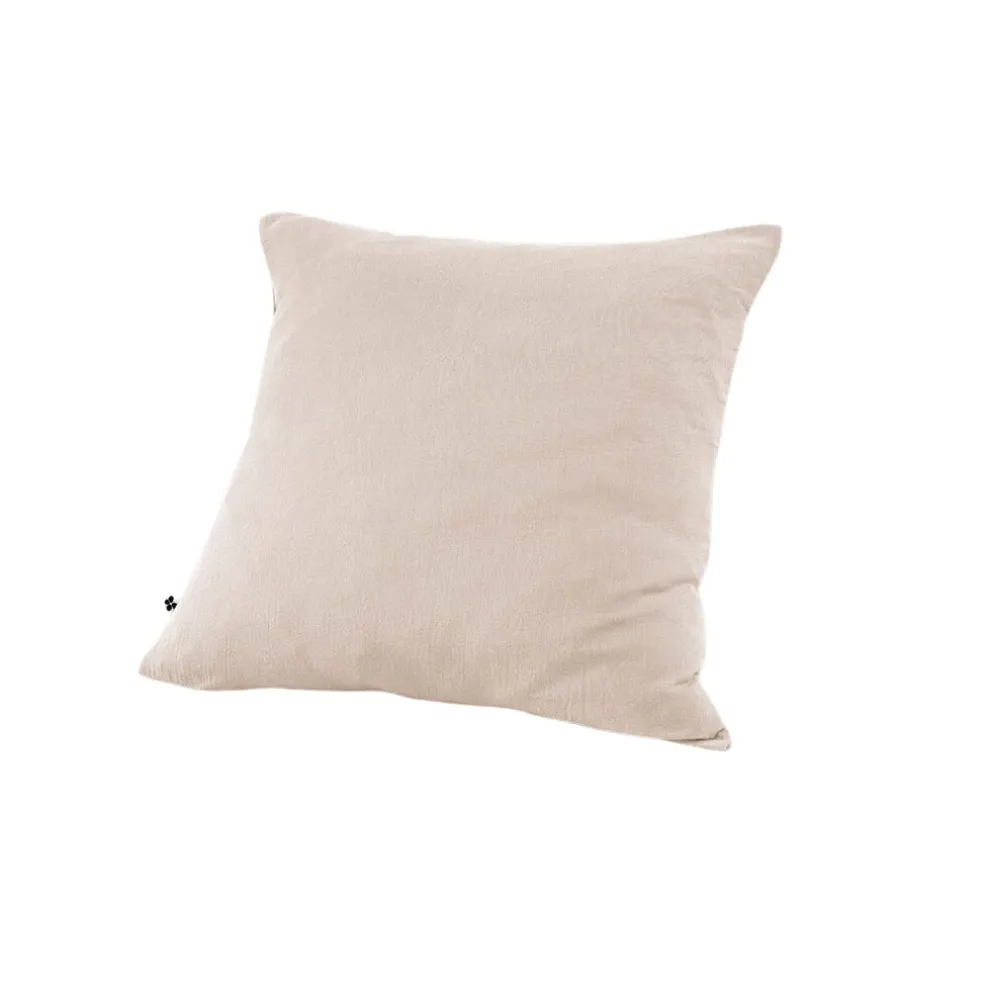 Taie d'oreiller en gaze de coton unie pampa 60x60cm - Gaia
