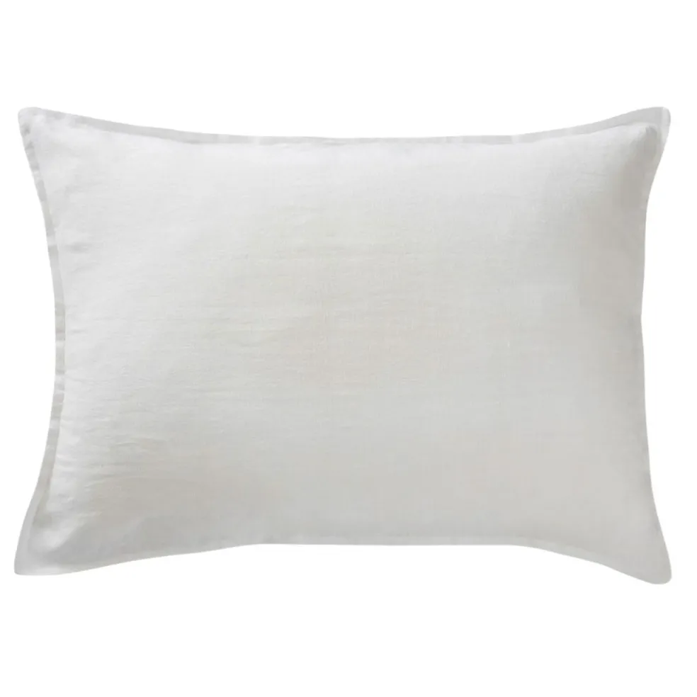 Taie d'oreiller en lin lavé craie 50x70cm - Soline