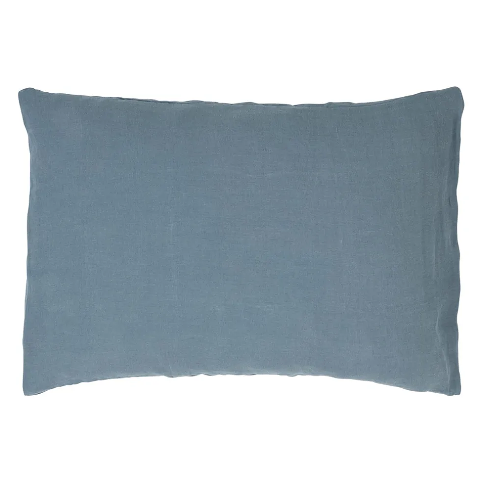 Taie d'oreiller en lin turquin 70x50cm - Viti