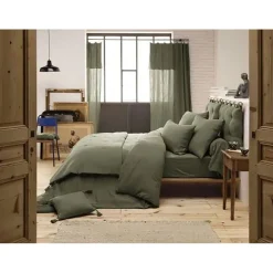 Taie d'oreiller romarin en gaze de coton 50x70cm - Gaia