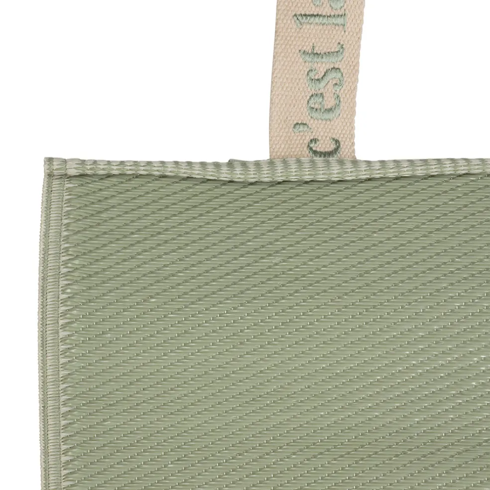 Tapis de plage en tissu vert d'eau 170x70cm - Allegra