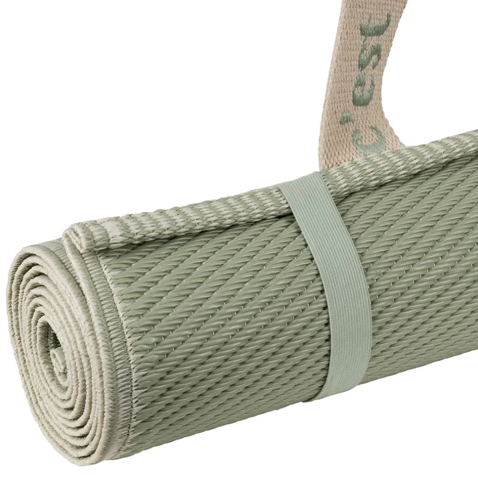 Tapis de plage en tissu vert d'eau 170x70cm - Allegra