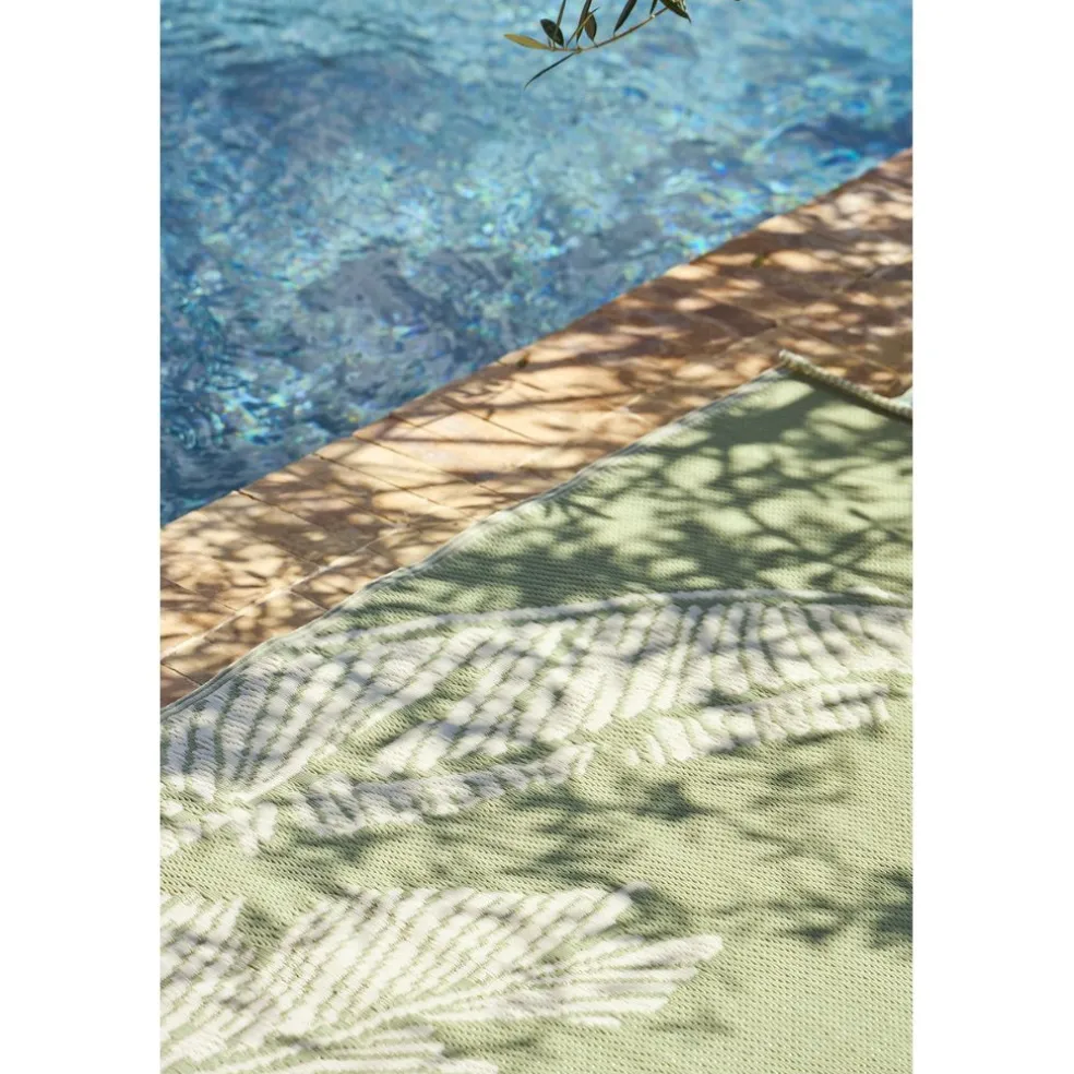 Tapis de plage en tissu vert d'eau 170x70cm - Allegra
