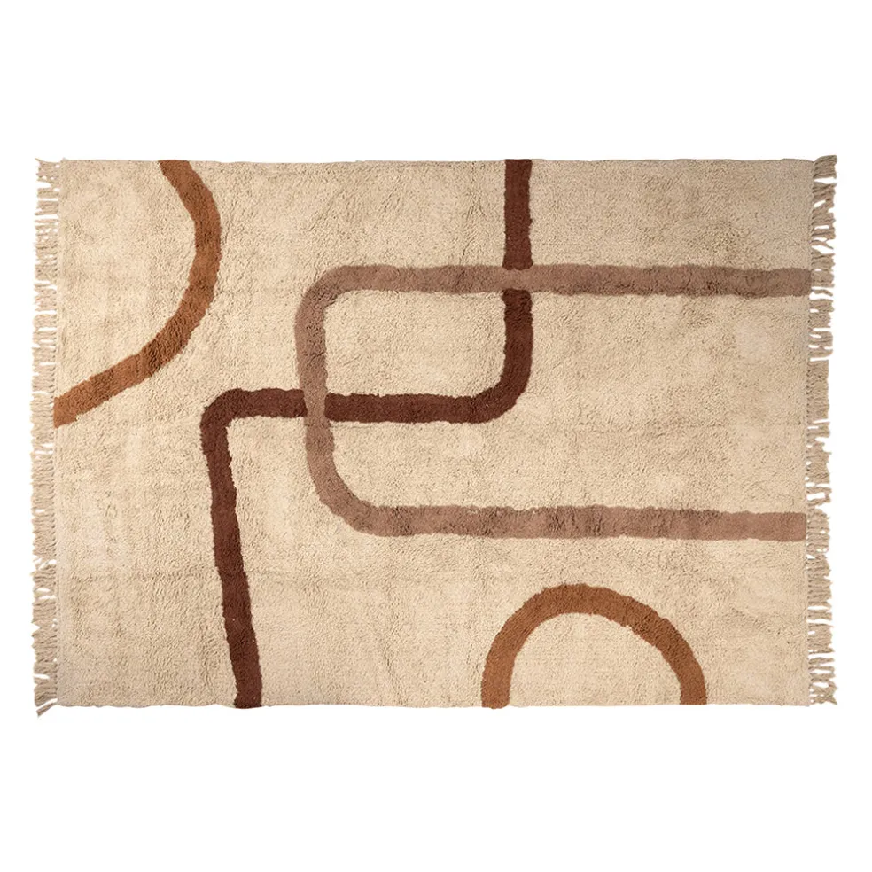 Tapis en coton ecru 230x160cm - Manarola