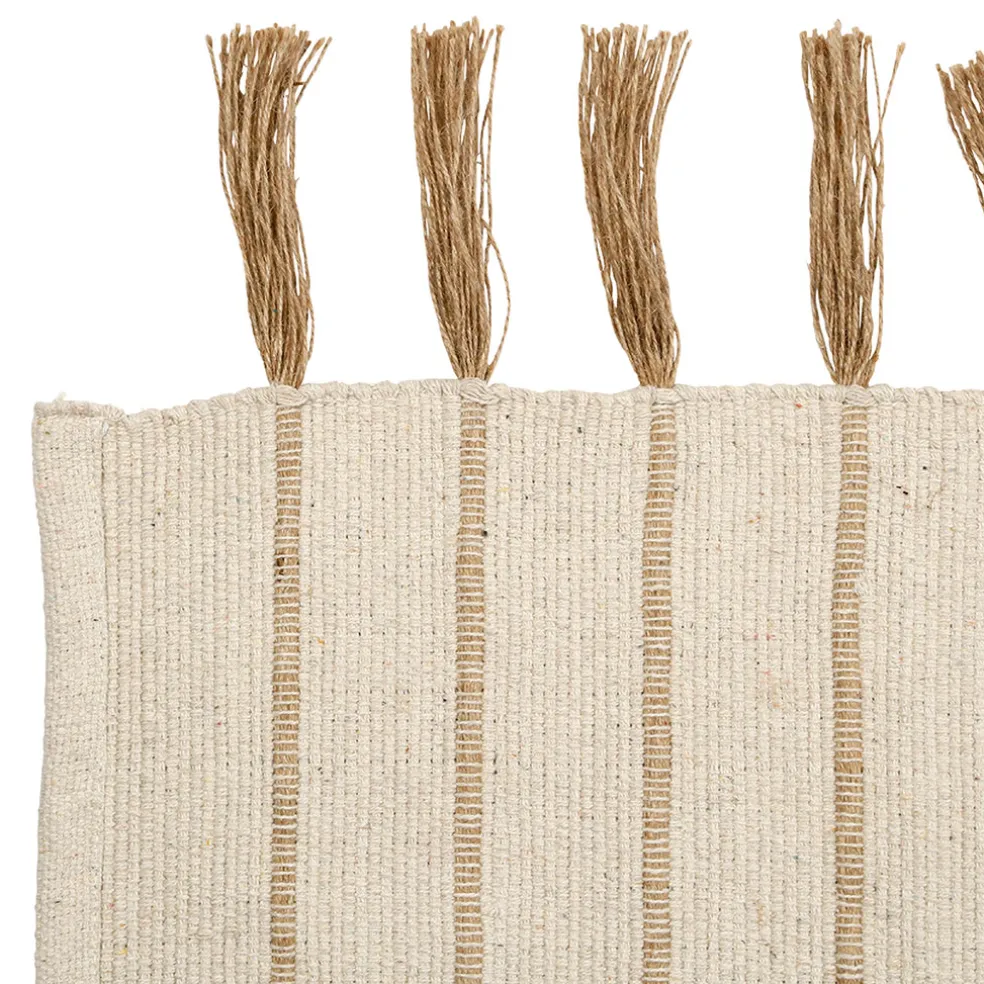 Tapis en coton et jute écru 140x70cm - Kolore