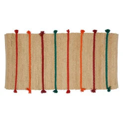 Tapis en jute et coton multicolore 140x70cm - Seguia