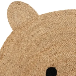 Tapis en jute et coton naturel ours 100x108cm - Sweetdream