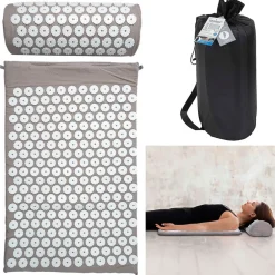Tapis et oreiller d'acupression avec sac de transport