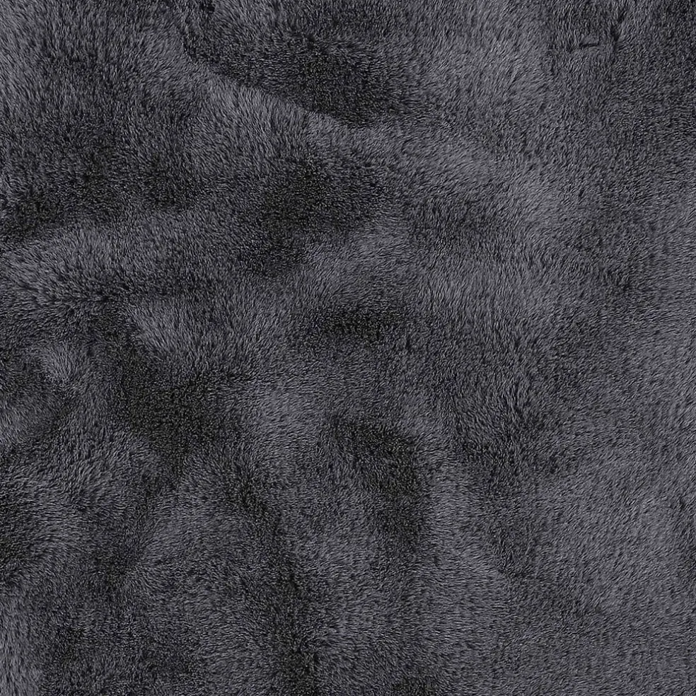 Tapis imitation fourrure poil fin gris 60x90cm