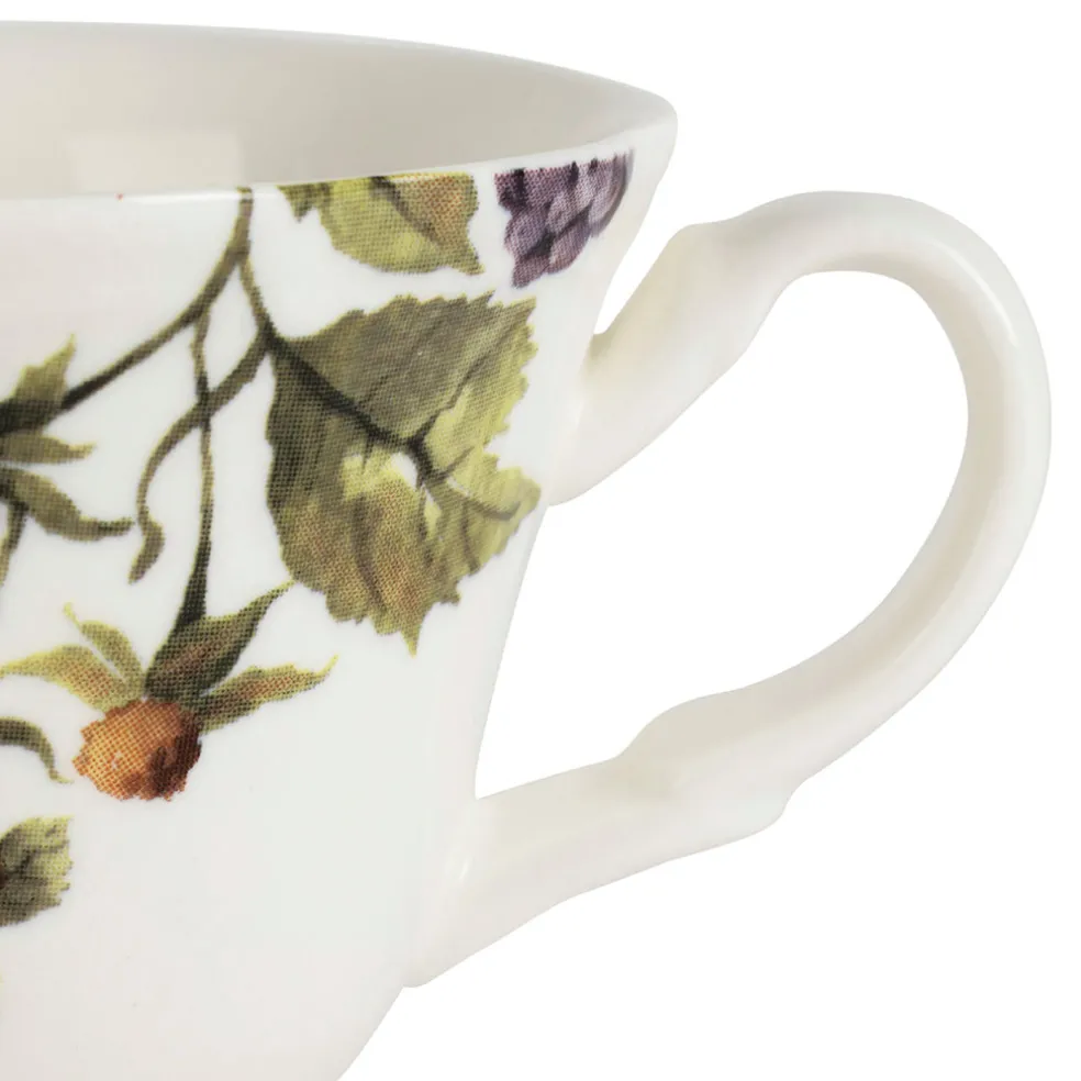 Tasse à thé et sous tasse en faïence blanche 22cl - Meredith