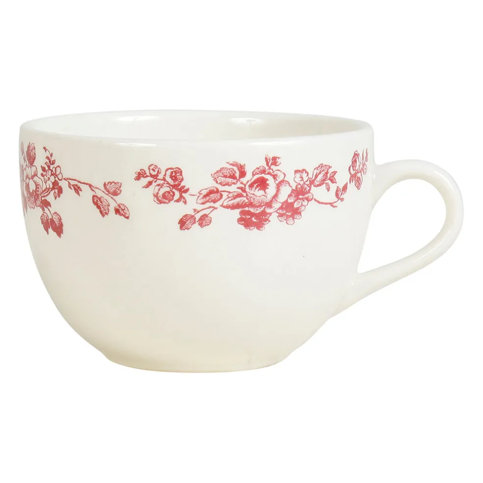 Tasse à thé faustine bordeaux en faïence