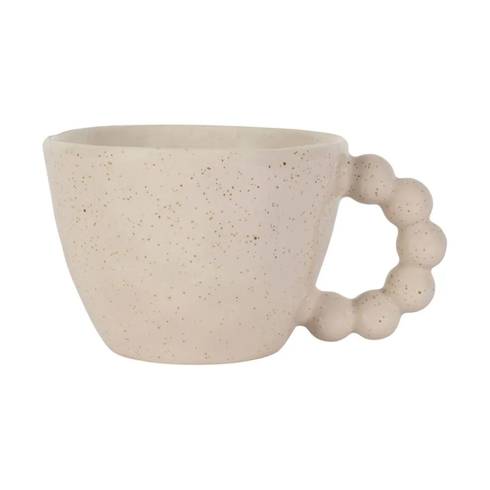 Tasse de thé en grès écru moucheté 25cl - Organic