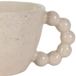 Tasse de thé en grès écru moucheté 25cl - Organic