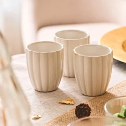 Tasse en céramique beige 12cl - Vlora