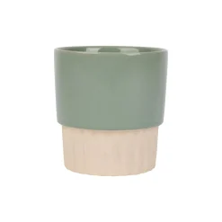 Tasse en grès sauge 25cl - cannelé
