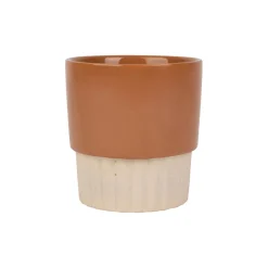 Tasse en grès terracotta 25cl - cannelé