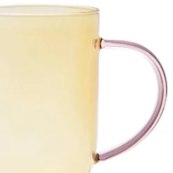 Tasse en verre borosilicate jaune clair 40cl - Funny